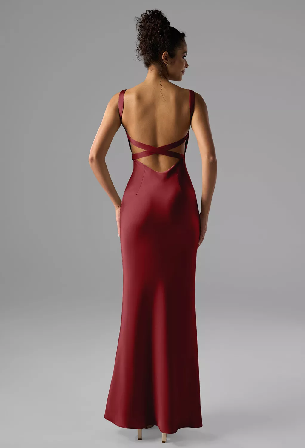 AW Armaan Burgundy  Beach Wedding Guest Dresses